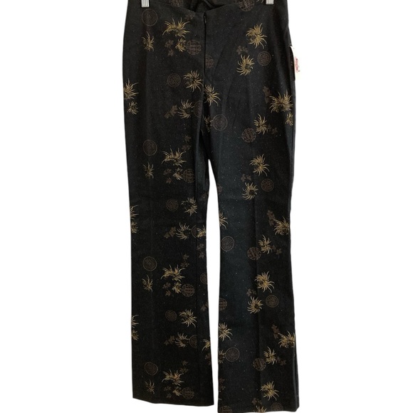 Heart Soul Size 3 Vintage Pants Wide Leg Floral Sparkle Glitter Retro 80's NWT - Picture 1 of 8